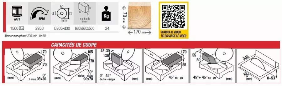 Scie à Onglet Avec Table Supérieure FEMI Gamme Industrie - Ø305mm - XXXEVO 4 Scie à Onglet Avec Table Supérieure FEMI Gamme Industrie - Ø305mm - XXXEVO – Image 2