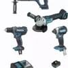 Ensemble De 4 Machines 18 V Li-Ion 5 Ah MAKITA Meuleuse DGA504 + Perceuse DDF482 + Perfo DHR241 + Visseuse DTD153 - 2 Batteries, Chargeur, Coffret - DLX4080TX1 -Atelier D'outillage MAK0308 1