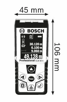 Télémètre Laser De Portée GLM 50 C BOSCH 50 M - 0601072C00