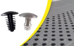 Clous Podotactiles à Frapper Waccess Polymère Noir WATTELEZ Tête Ø25 Tige Ø11 Mm - 250 Clous - 630046N