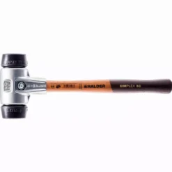 Maillet HALDER SIMPLEX Caoutchouc Chargé Avec Boîtier En Aluminium Et Manche En Bois - D=30 Mm - 3102.030
