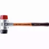 Maillet HALDER SIMPLEX Caoutchouc Chargé / Plastique Avec Boîtier En Aluminium Et Manche En Bois - D=50 Mm - 3126.050 -Atelier D'outillage im0009088 foto artgrp