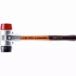 Maillet HALDER SIMPLEX Caoutchouc Chargé / Plastique Avec Boîtier En Aluminium Et Manche En Bois - D=50 Mm - 3126.050