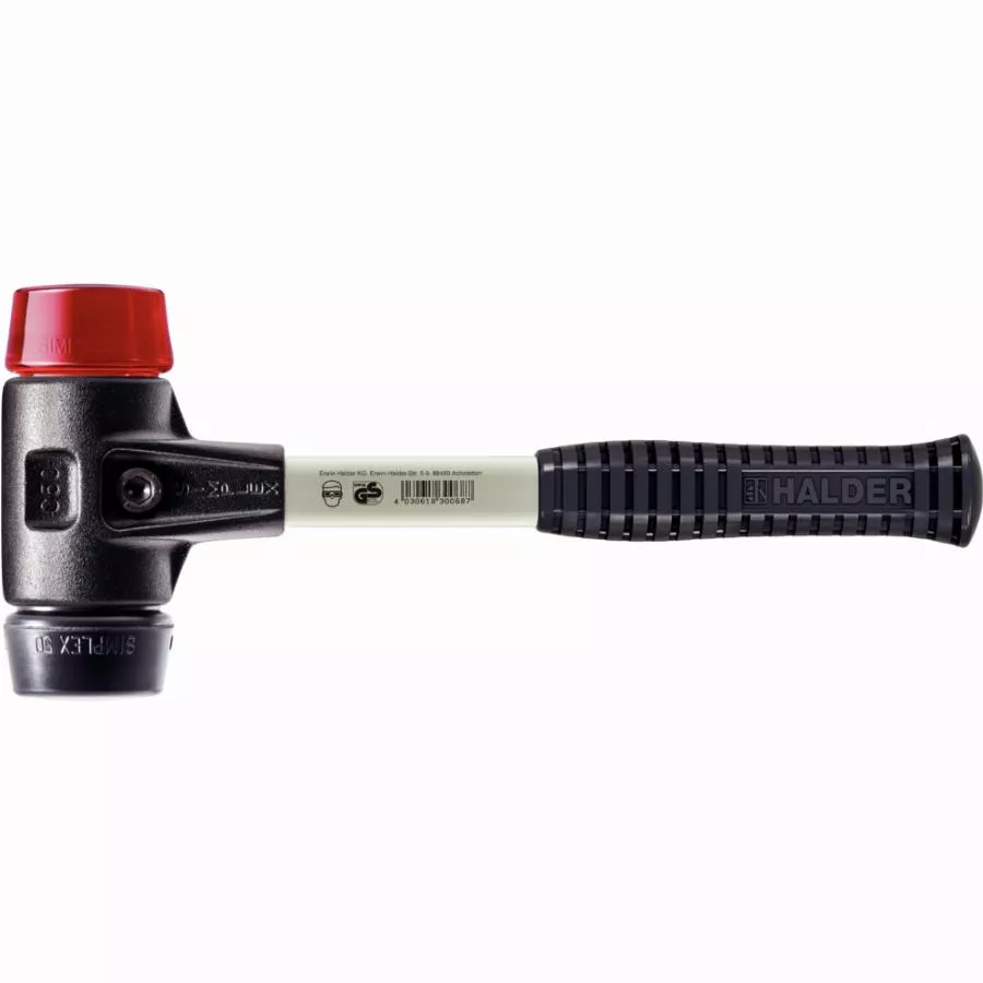 Maillet HALDER SIMPLEX Caoutchouc Chargé / Plastique Avec Boîtier En Fonte Malléable Renforcée Et Manche En Fibre De Verre - D=60 Mm - 3726.060 3 Maillet HALDER SIMPLEX Caoutchouc Chargé / Plastique Avec Boîtier En Fonte Malléable Renforcée Et Manche En Fibre De Verre - D=60 Mm - 3726.060