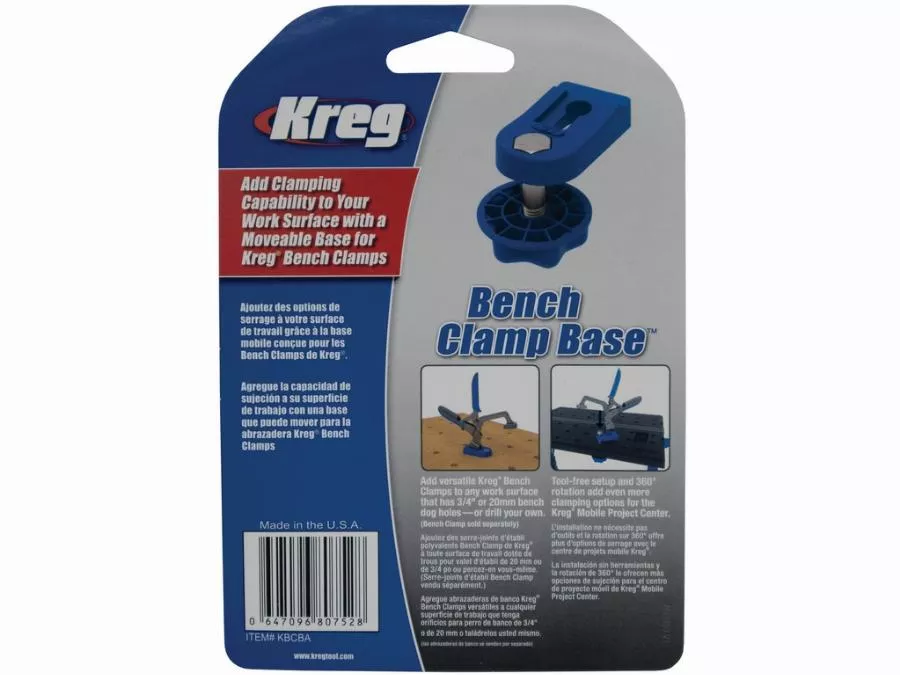 Base De Serrage KREG Pour établi - KBCBA 3 Base De Serrage KREG Pour établi - KBCBA